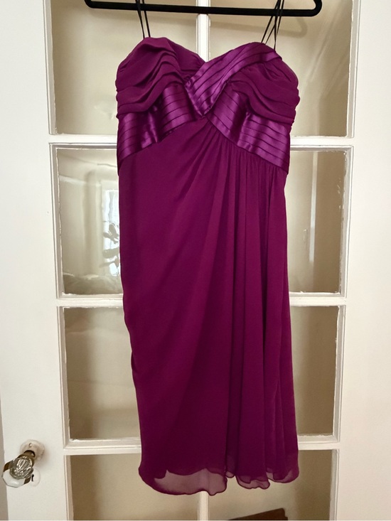 A.B.S Dresses & Skirts - Strapless Pleated Evening Dress in Deep Magenta